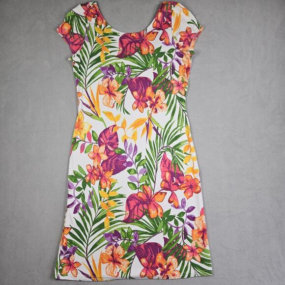 Tommy Bahama Dresses & Skirts - Tommy Bahama Shirt Dress Womens Small Knee Length Short Sleeve Floral Tropical